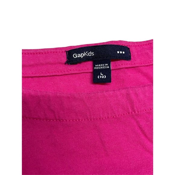 Gap Kids graphic tee pink heart sparkle large sequins t-shirt Size 10 - Picture 4 of 5